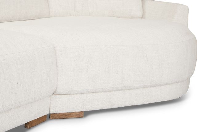 Maeve Light Beige Fabric Dual Cuddler Sectional