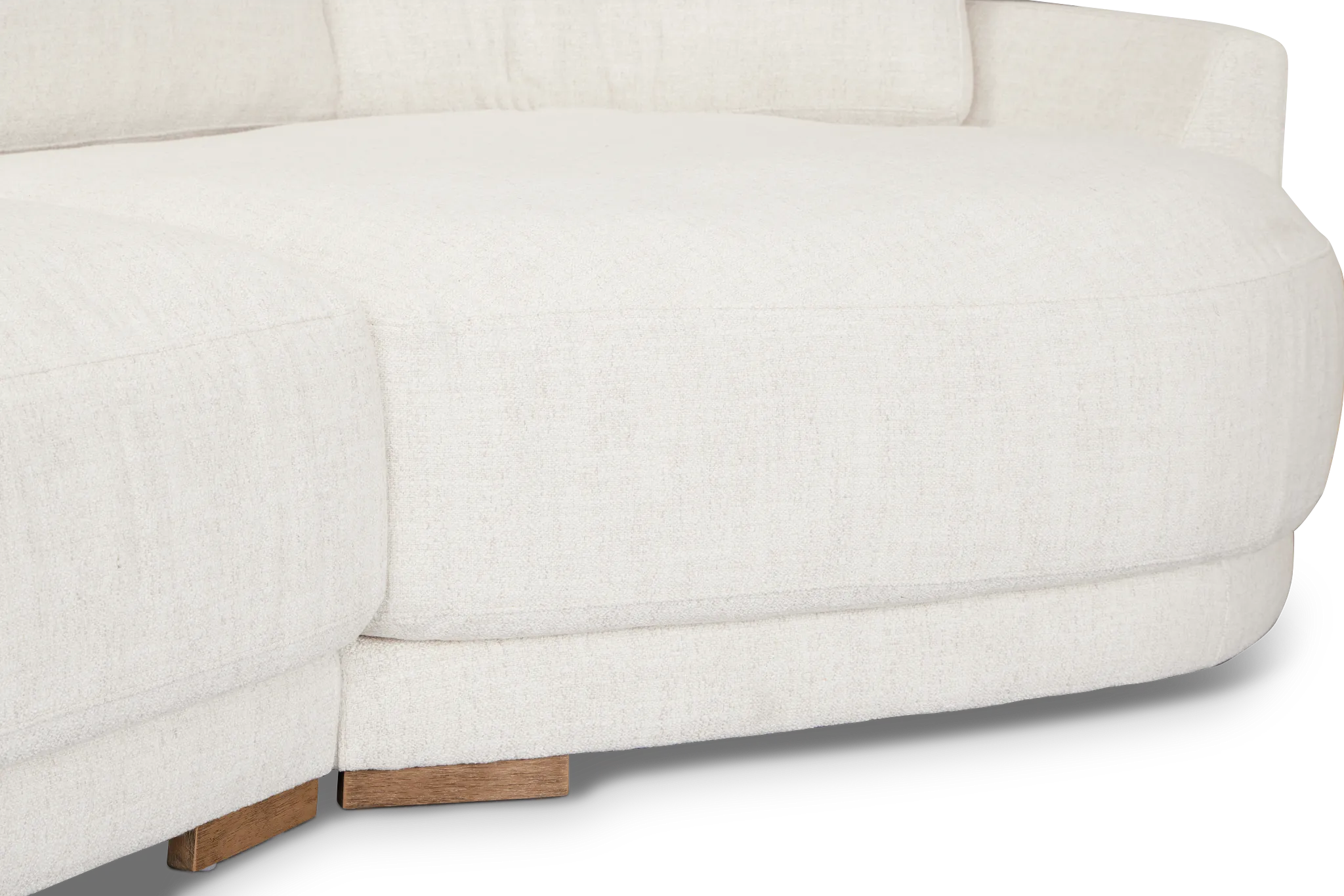 Maeve Light Beige Fabric Dual Cuddler Sectional