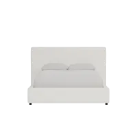 Grayton Gellar White 44" Upholstered Platform Bed