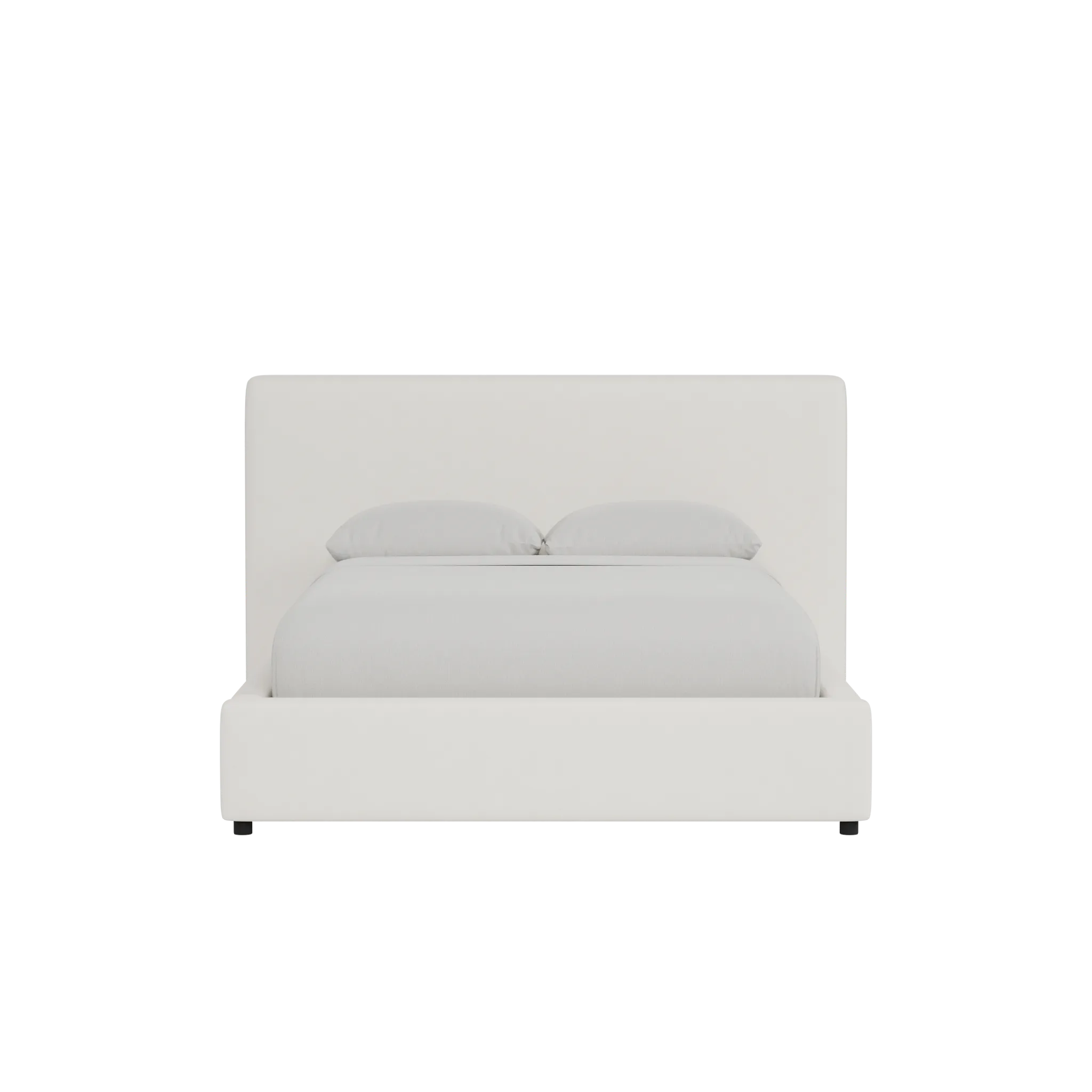 Grayton Gellar White 44" Upholstered Platform Bed