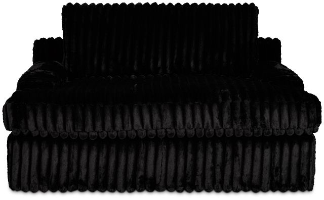 Teddy Black Fabric Chaise
