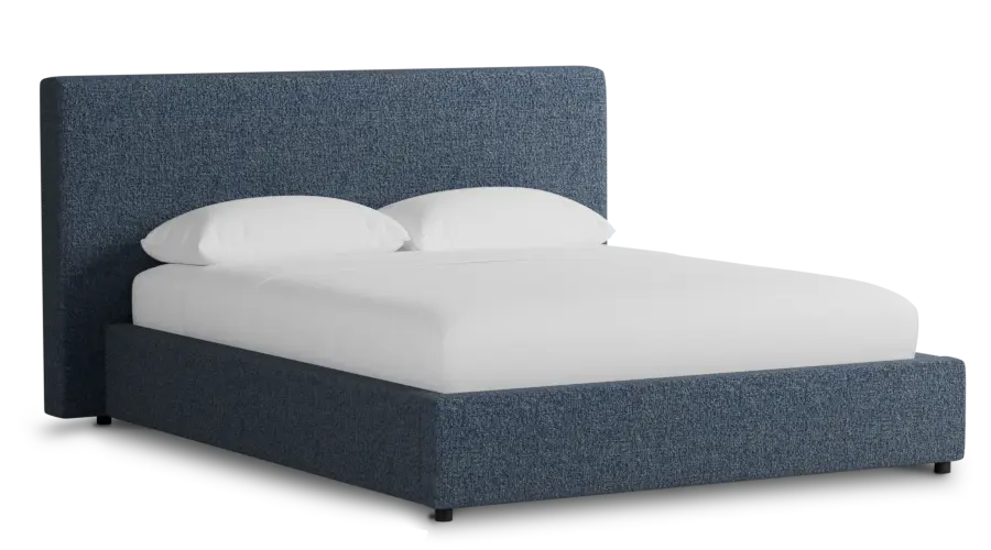 Grayton Maguire Blue 44" Upholstered Platform Bed Grayton Maguire Blue 44" Upholstered Platform Bed