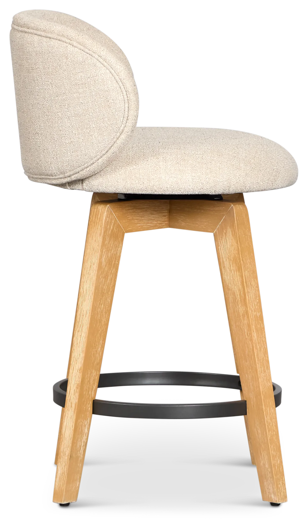 Arlo Light Beige Uph 24" Swivel Barstool