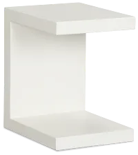 Brio White Square End Table
