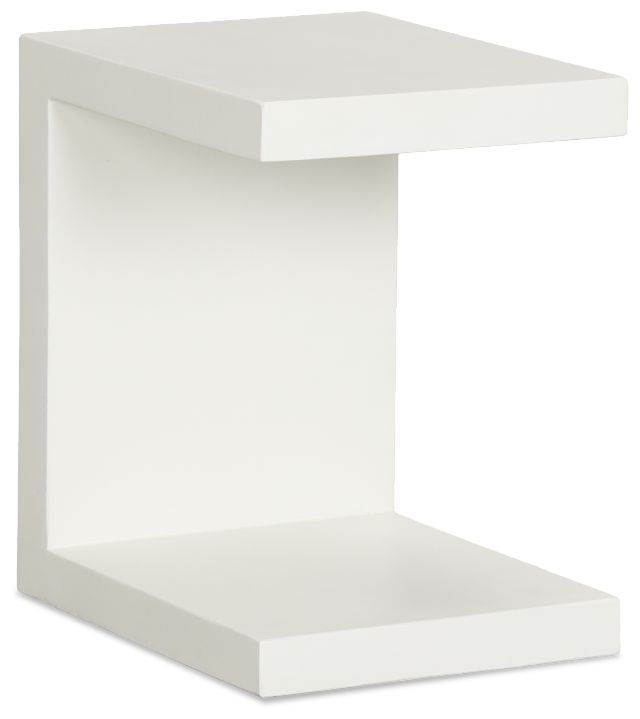Brio White Square End Table