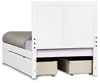 Charleston White Panel Bed With 4 Storage Drawers