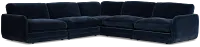 Jules Dark Blue Velvet 5-piece Modular Sectional