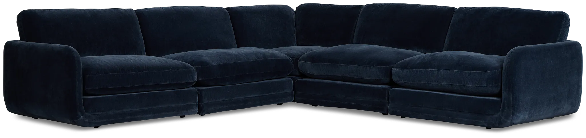 Jules Dark Blue Velvet 5-piece Modular Sectional