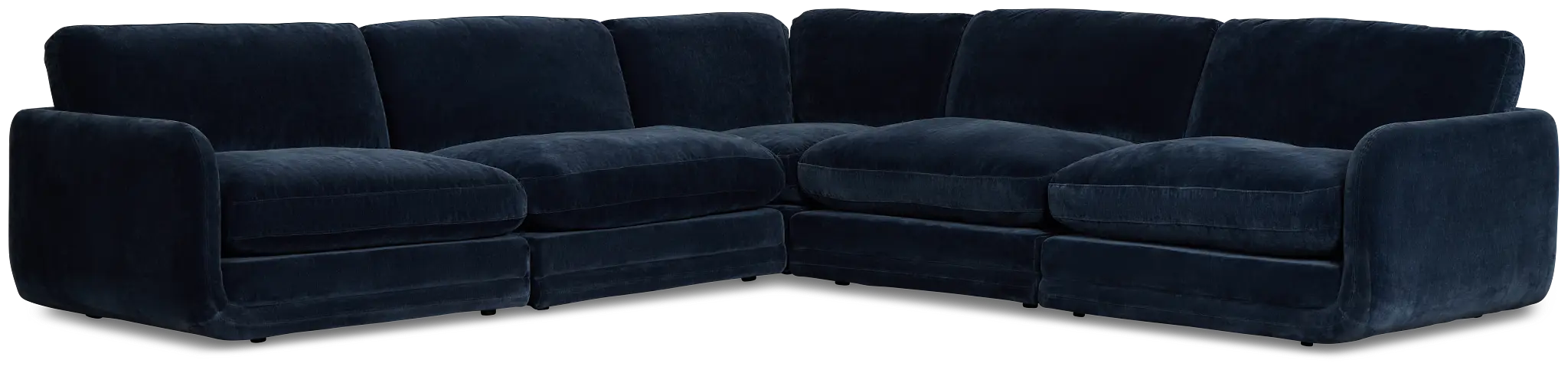 Jules Dark Blue Velvet 5-piece Modular Sectional Jules Dark Blue Velvet 5-piece Modular Sectional