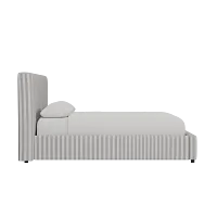 Grayton Sea Lane Light Gray 44" Upholstered Platform Bed