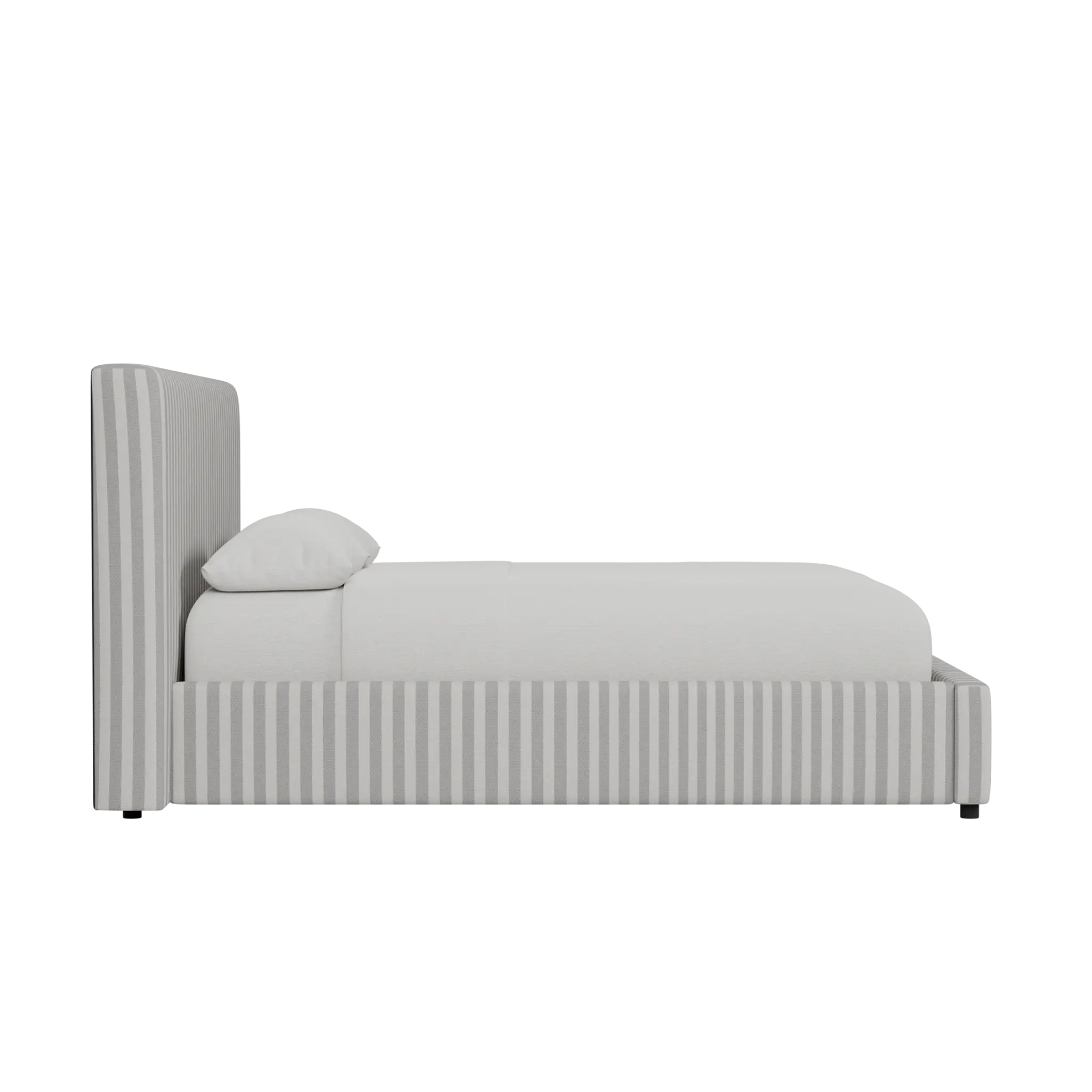 Grayton Sea Lane Light Gray 44" Upholstered Platform Bed Grayton Sea Lane Light Gray 44" Upholstered Platform Bed