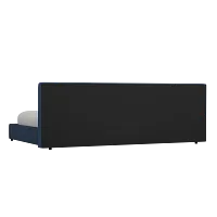 Grayton Revenue Dark Blue 44" Upholstered Platform Bed