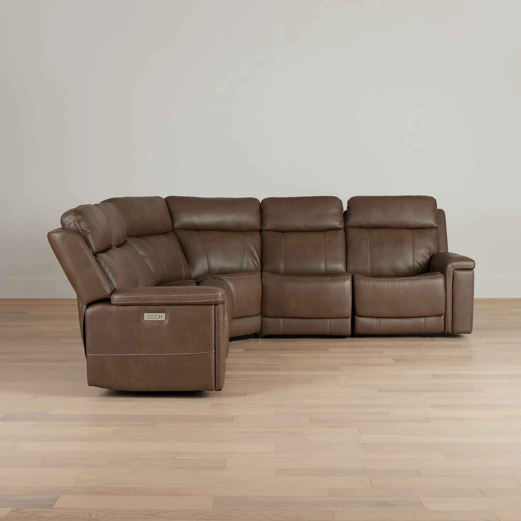 Jayden Brown Micro Small Two-arm Power Reclining Sectional