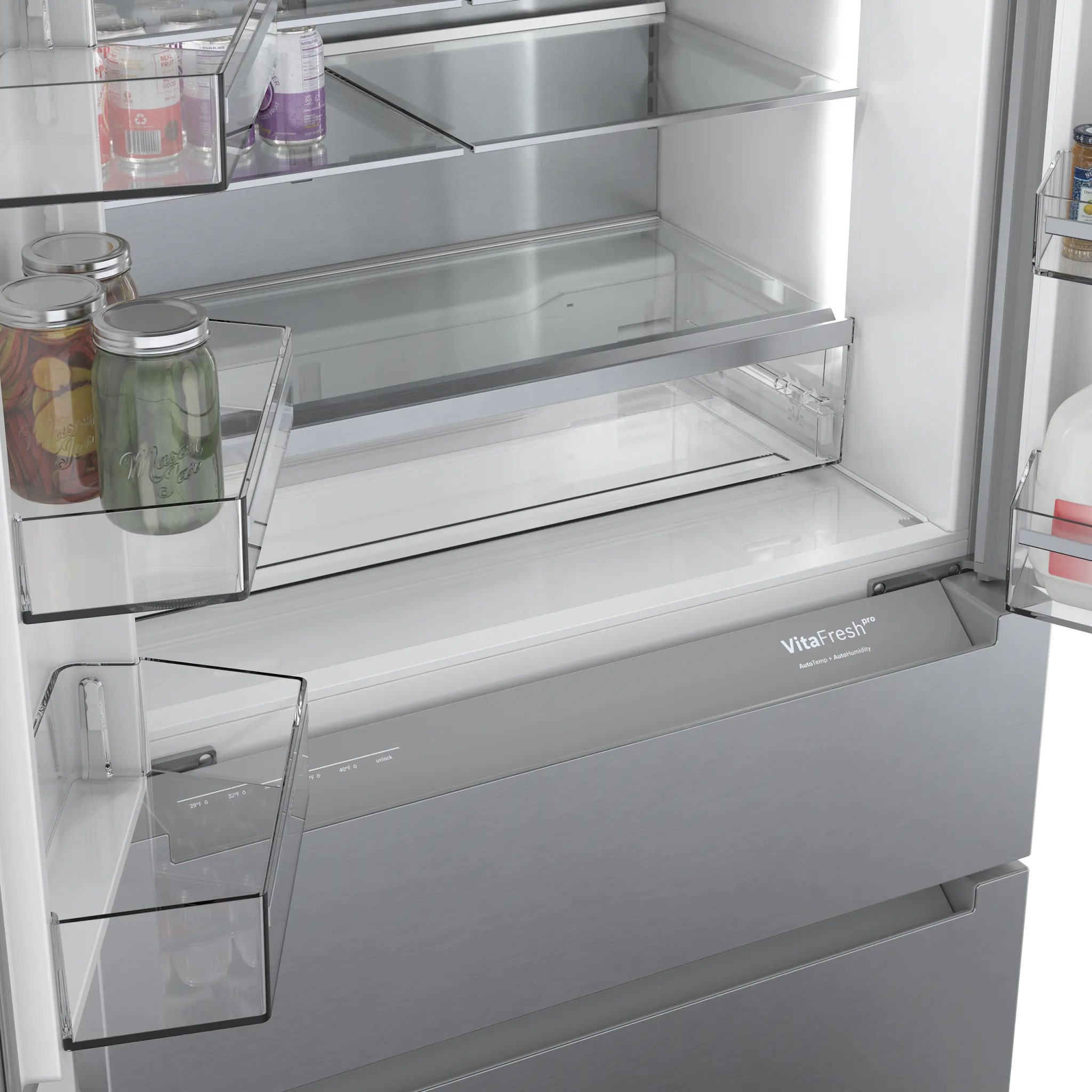 Bosch 800 Series Stainless Steel 36" French Door Refrigerator