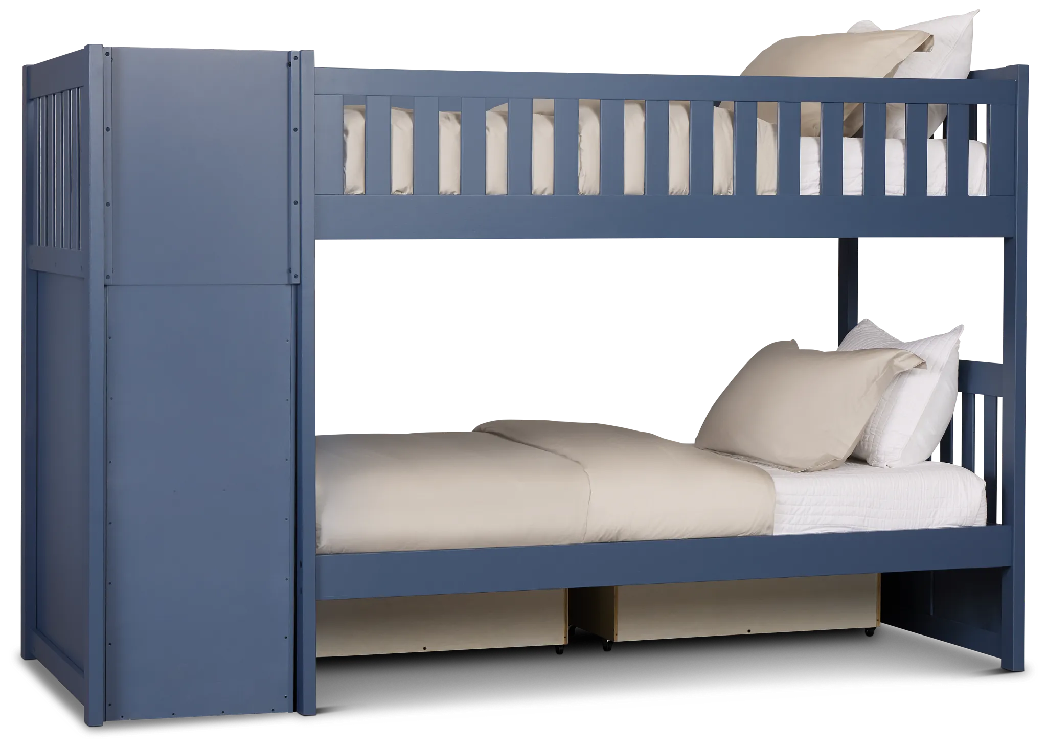 Charleston Dark Blue Step Storage Bunk Bed