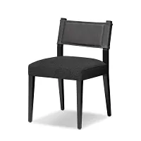 Four Hands Zami Black Upholstered Side Chair