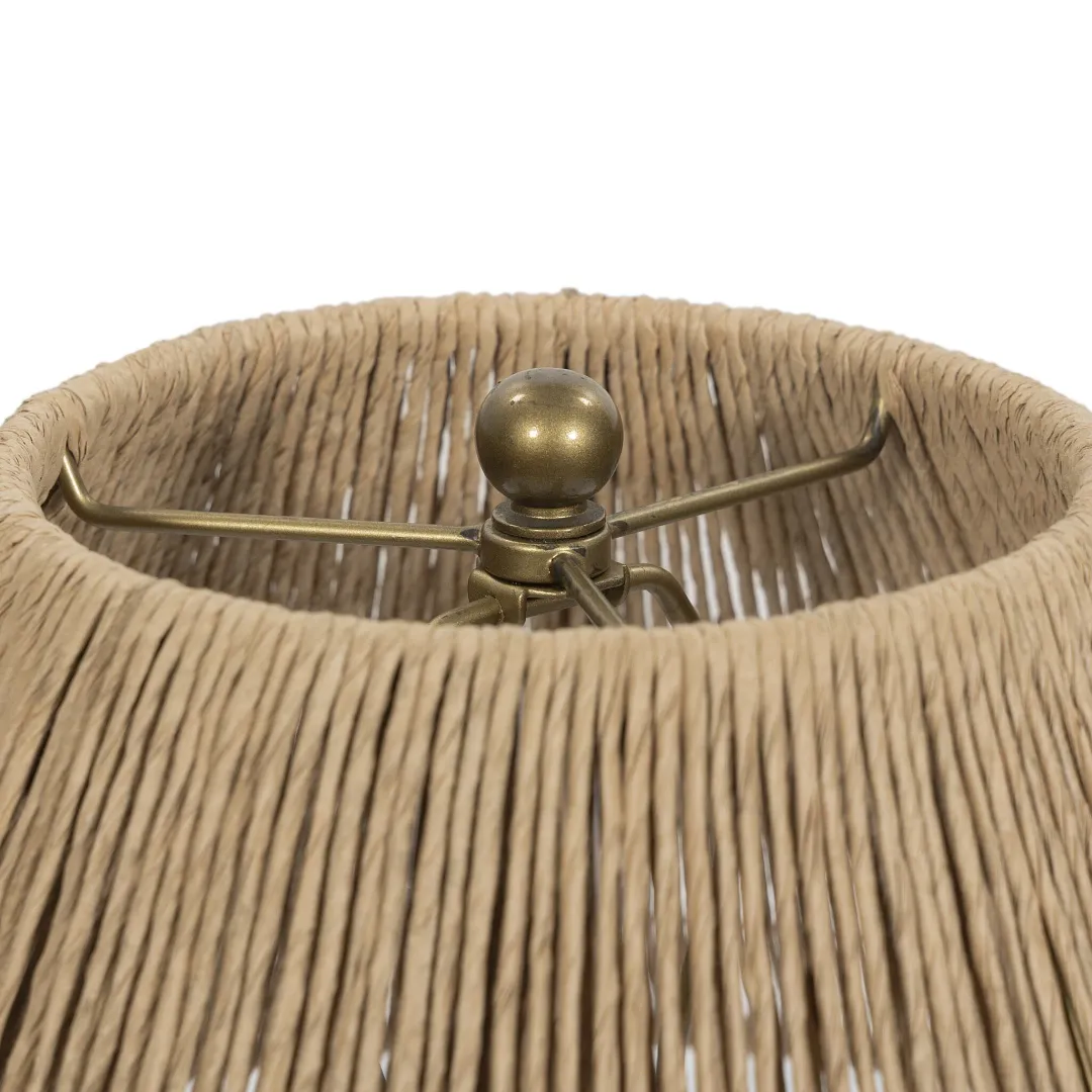 Four Hands Bali Beige Woven Table Lamp
