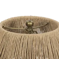 Four Hands Bali Beige Woven Table Lamp