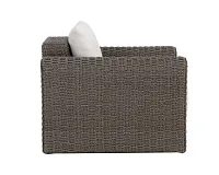 Makel Dark Gray Ivory Cushioned Arm Chair