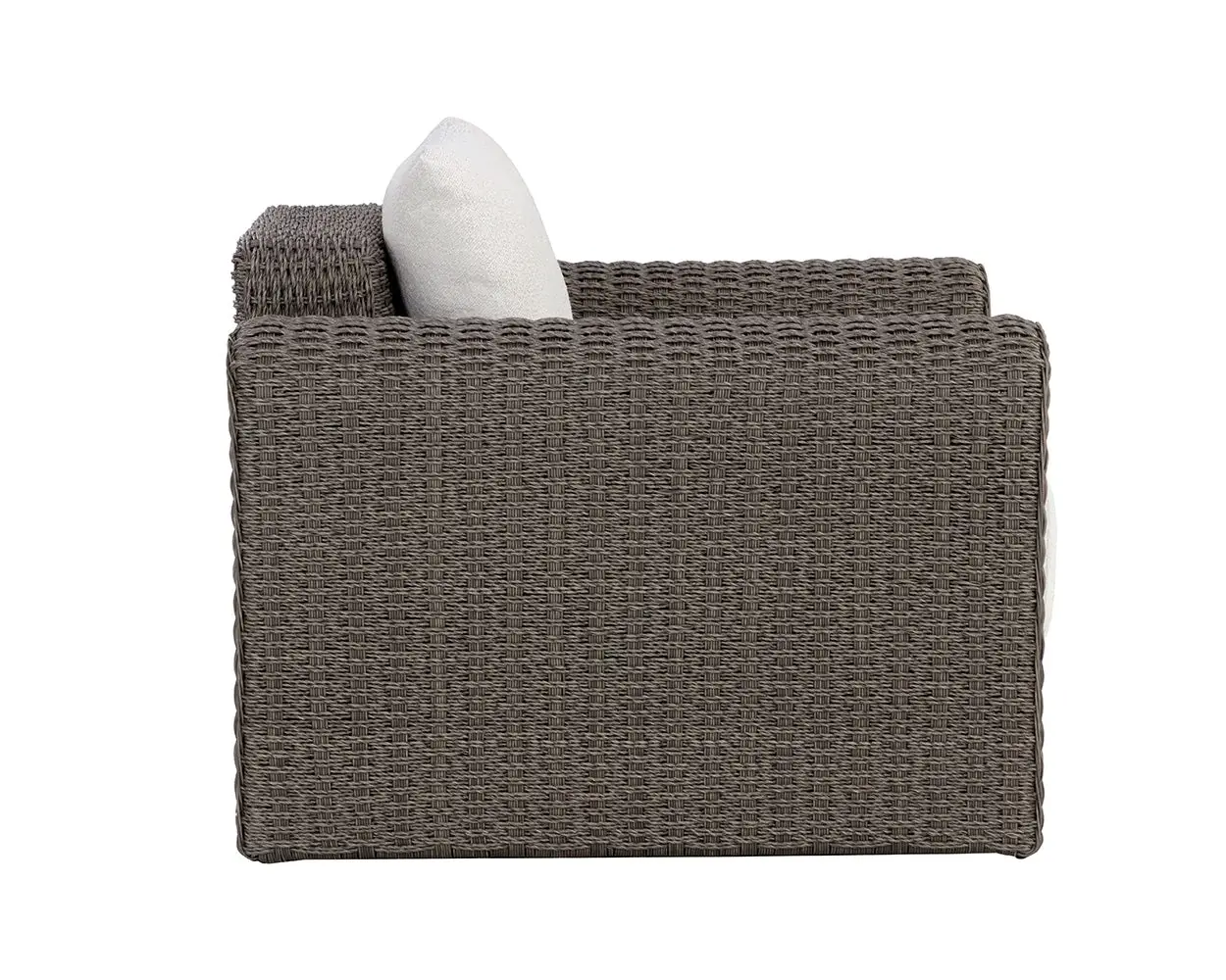 Makel Dark Gray Ivory Cushioned Arm Chair Makel Dark Gray Ivory Cushioned Arm Chair