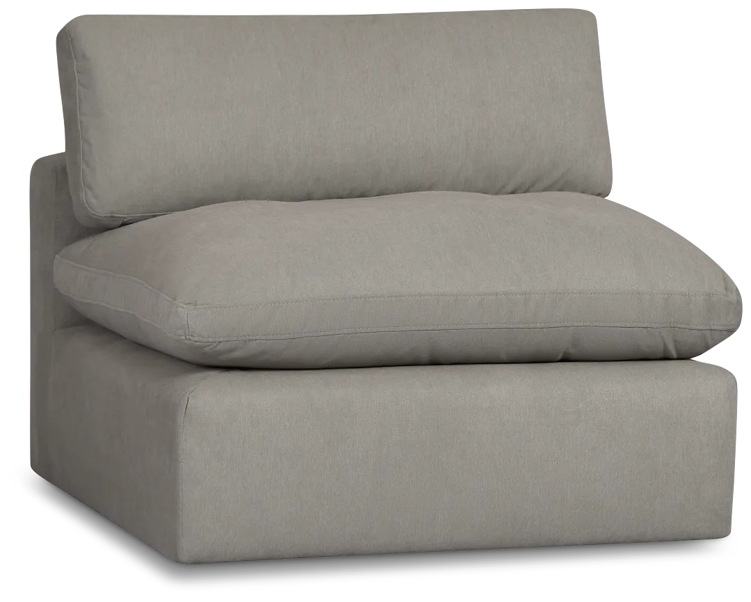 Grant Light Gray Fabric Armless Chair