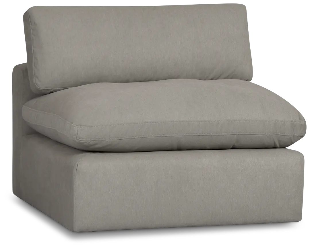 Grant Light Gray Fabric Armless Chair Grant Light Gray Fabric Armless Chair