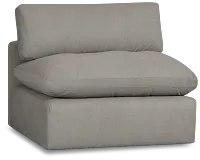 Grant Light Gray Fabric Armless Chair