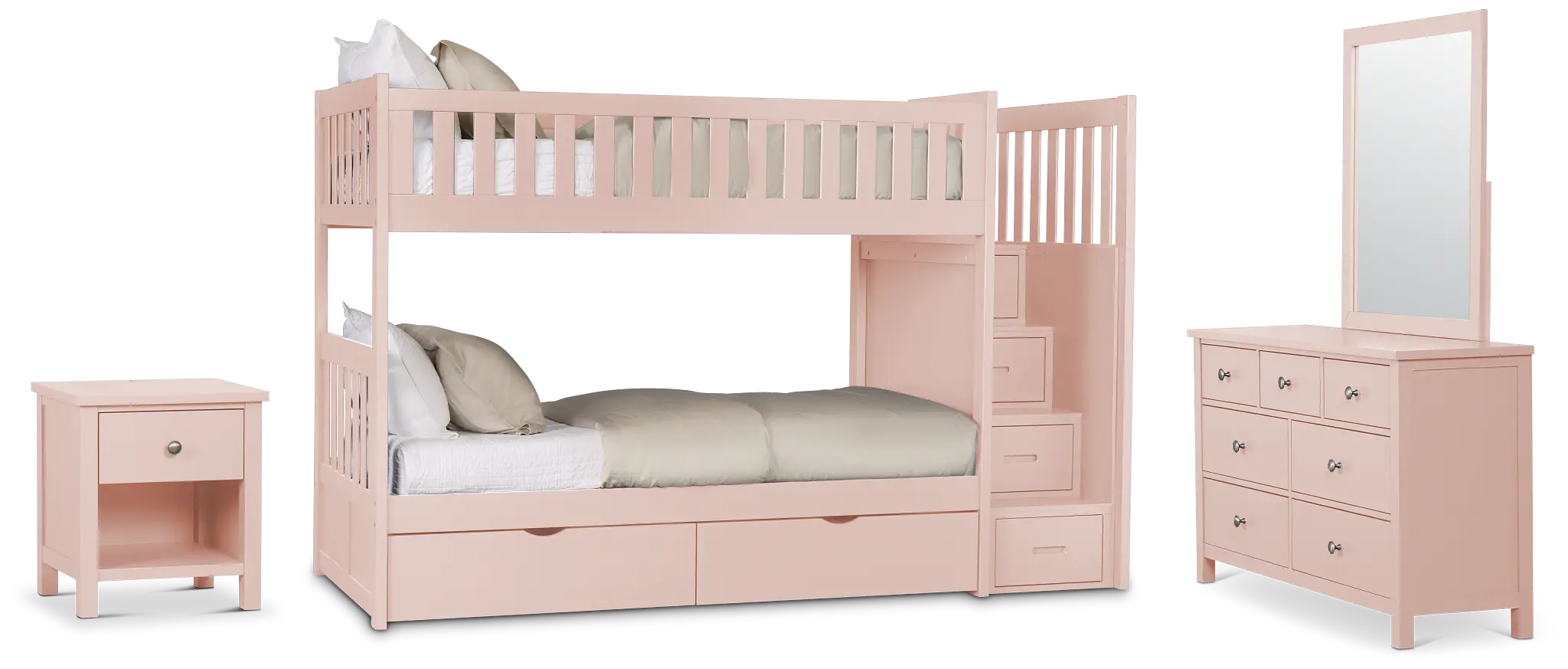 Charleston Pink Step Bunk Bed Storage Bedroom Charleston Pink Step Bunk Bed Storage Bedroom