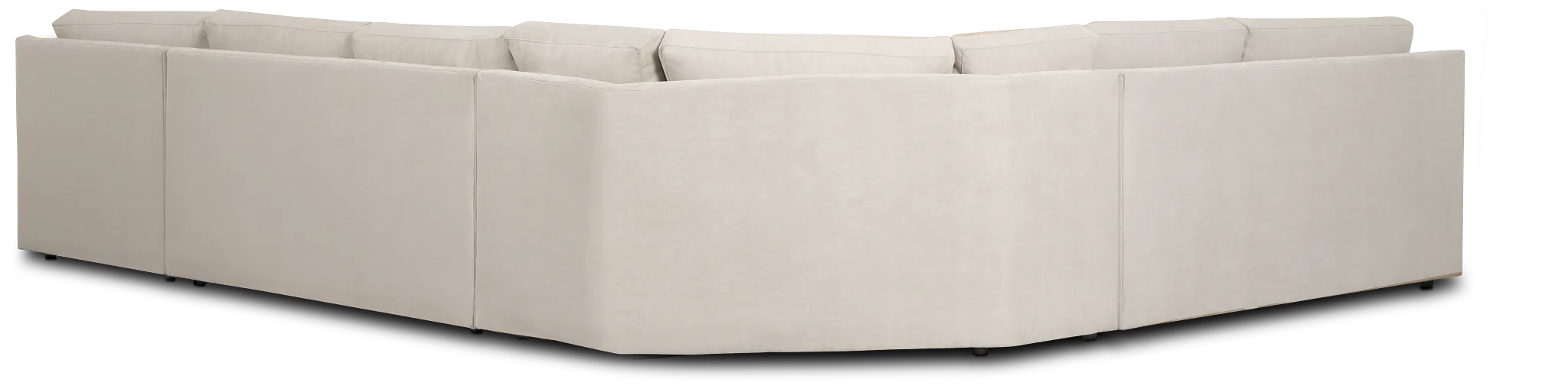 Hudson Gray Fabric Medium Right Chaise Wedge Sectional