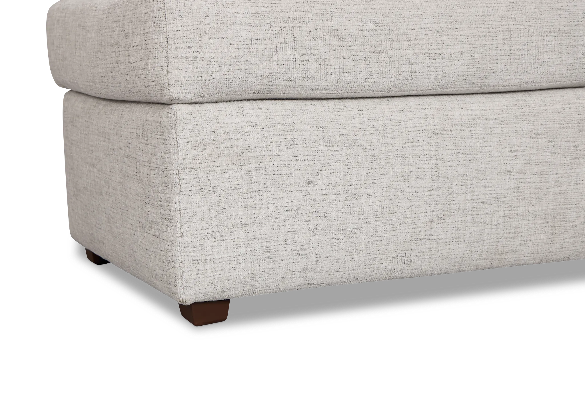 Miller Light Gray Fabric Ottoman