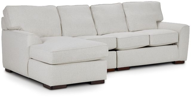Austin White Fabric Small Left Chaise Sectional (0)