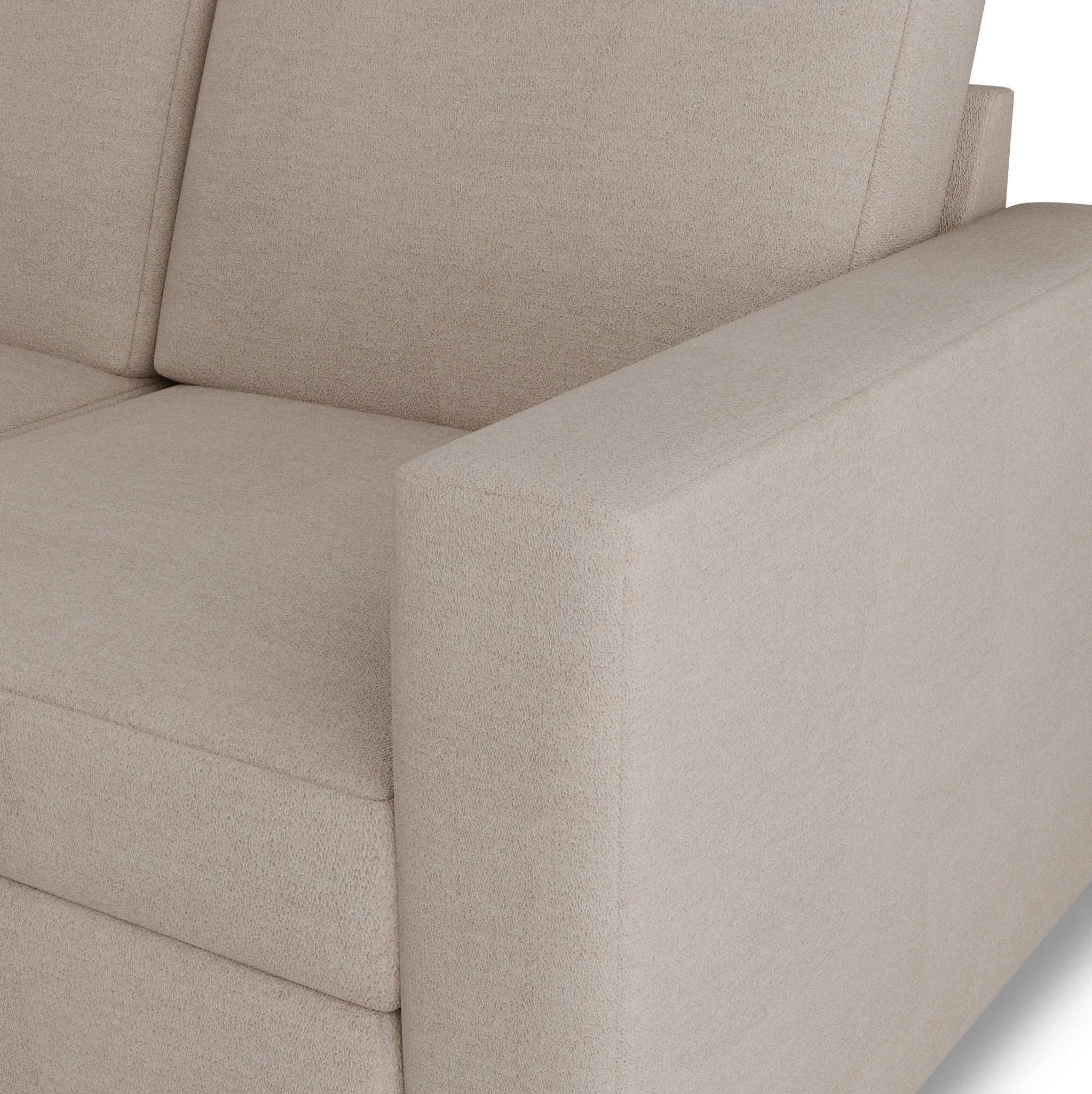 Citymod Beige Fabric Small Two-arm Sectional