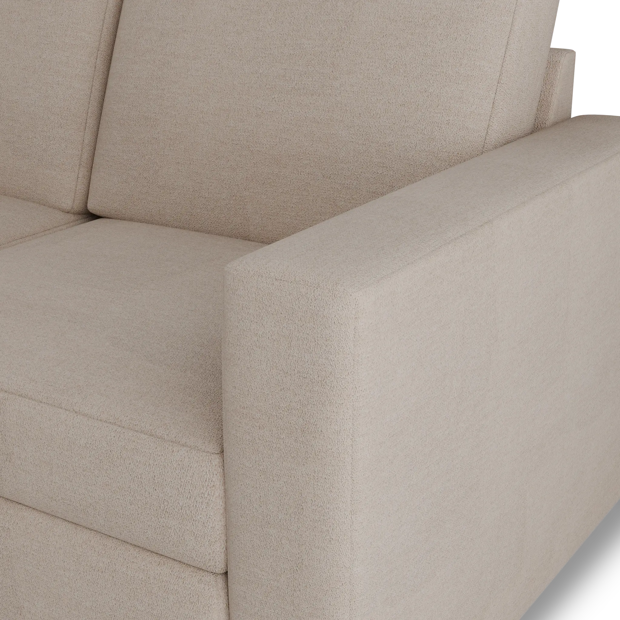 Citymod Beige Fabric Small Two-arm Sectional Citymod Beige Fabric Small Two-arm Sectional