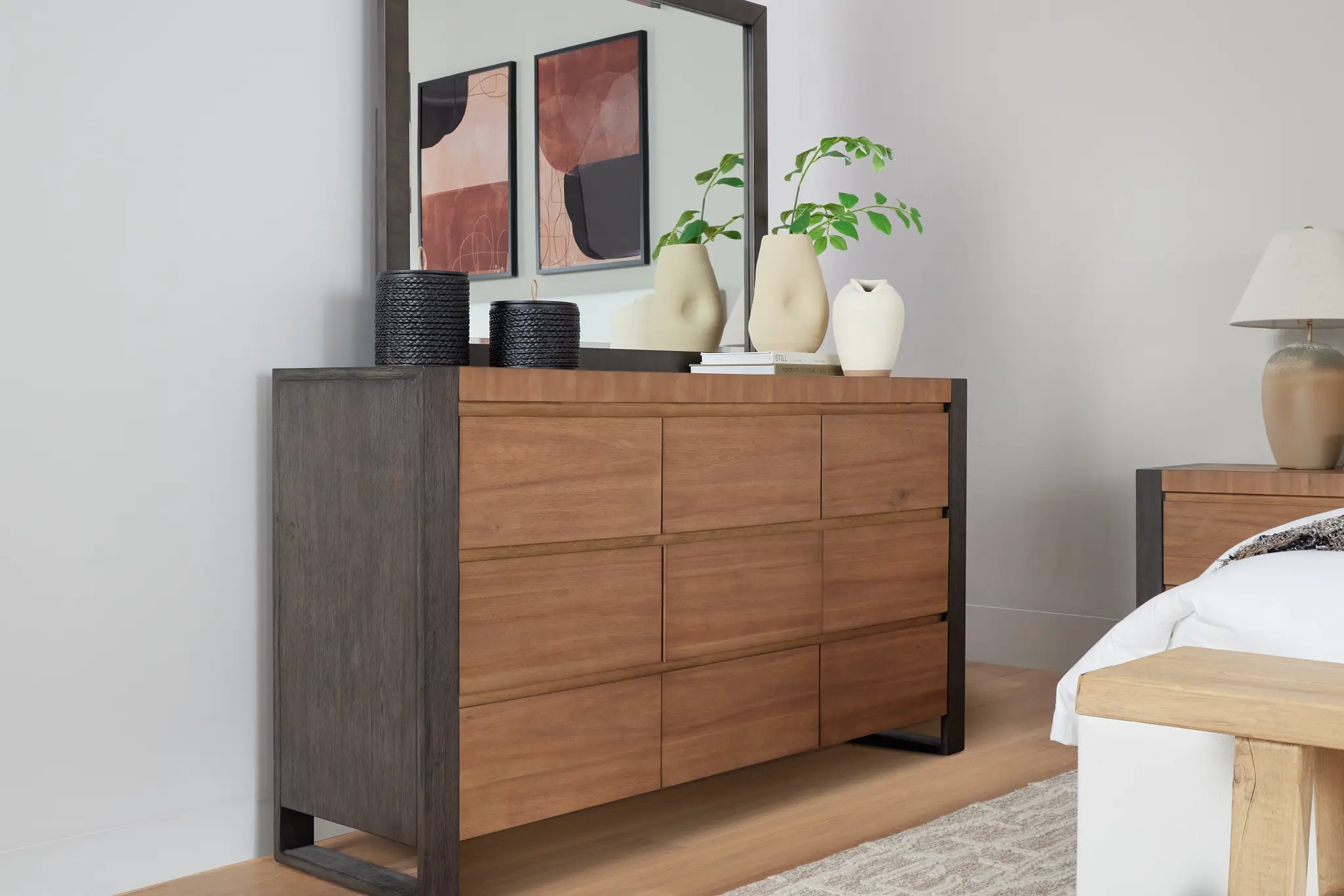 Jackson Two-tone Dresser & Mirror Jackson Two-tone Dresser & Mirror