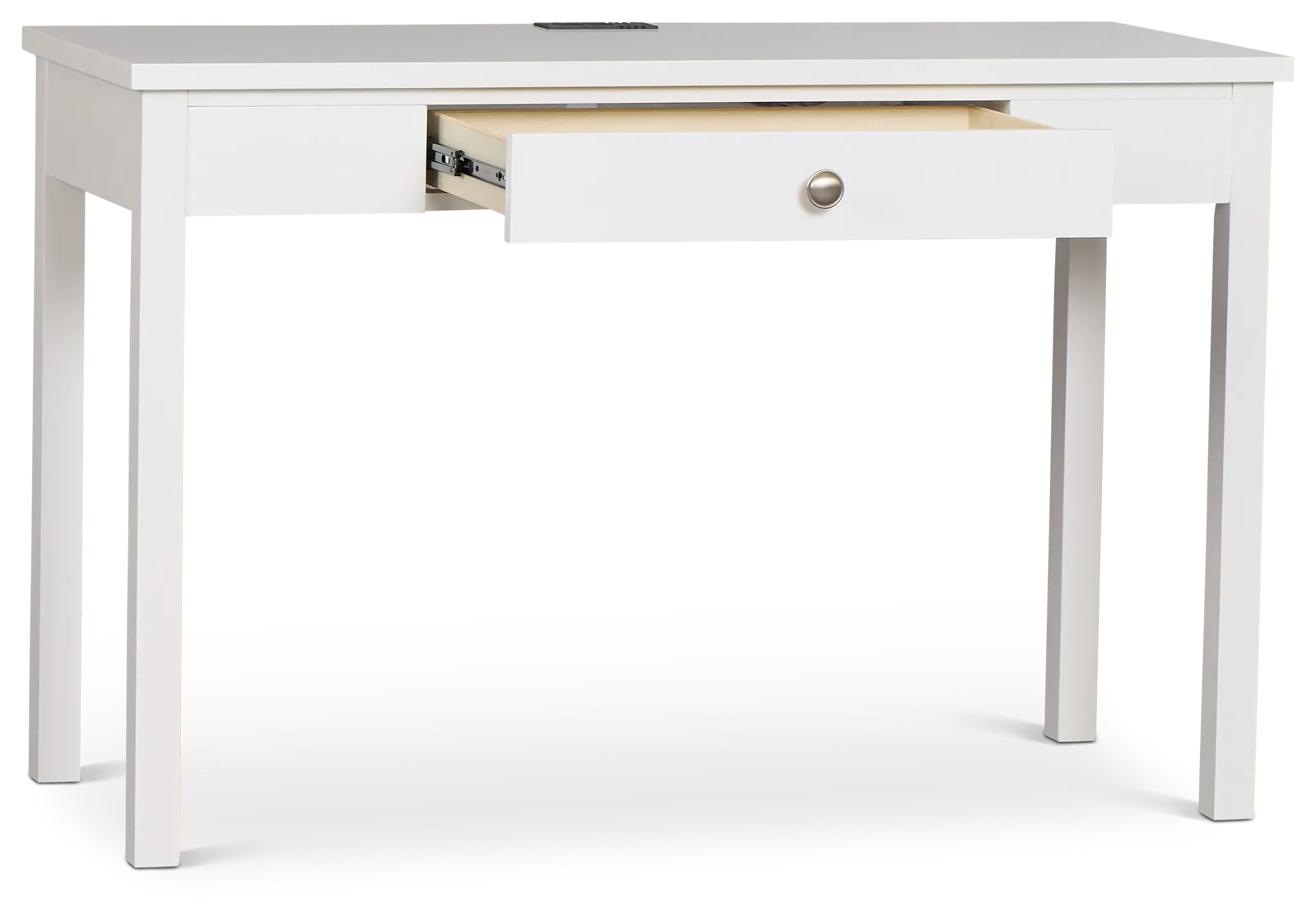 Charleston White 1-drawer Desk