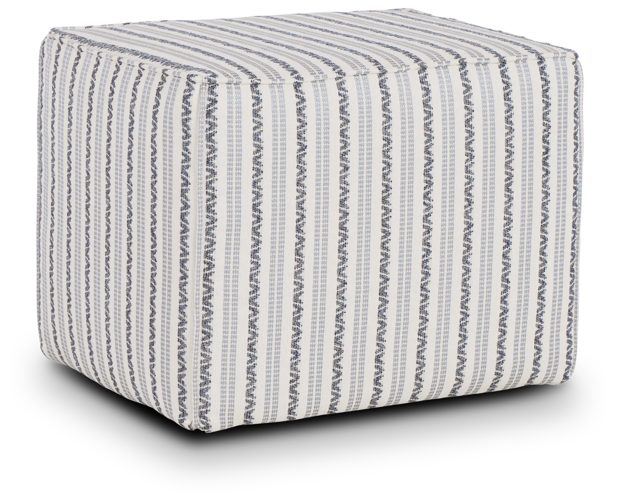 Budreau Blue Fabric Accent Pouf Budreau Blue Fabric Accent Pouf