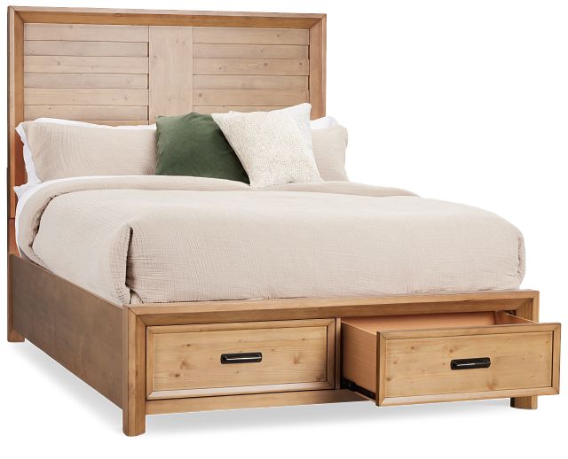 Vail Light Tone Panel Storage Bed