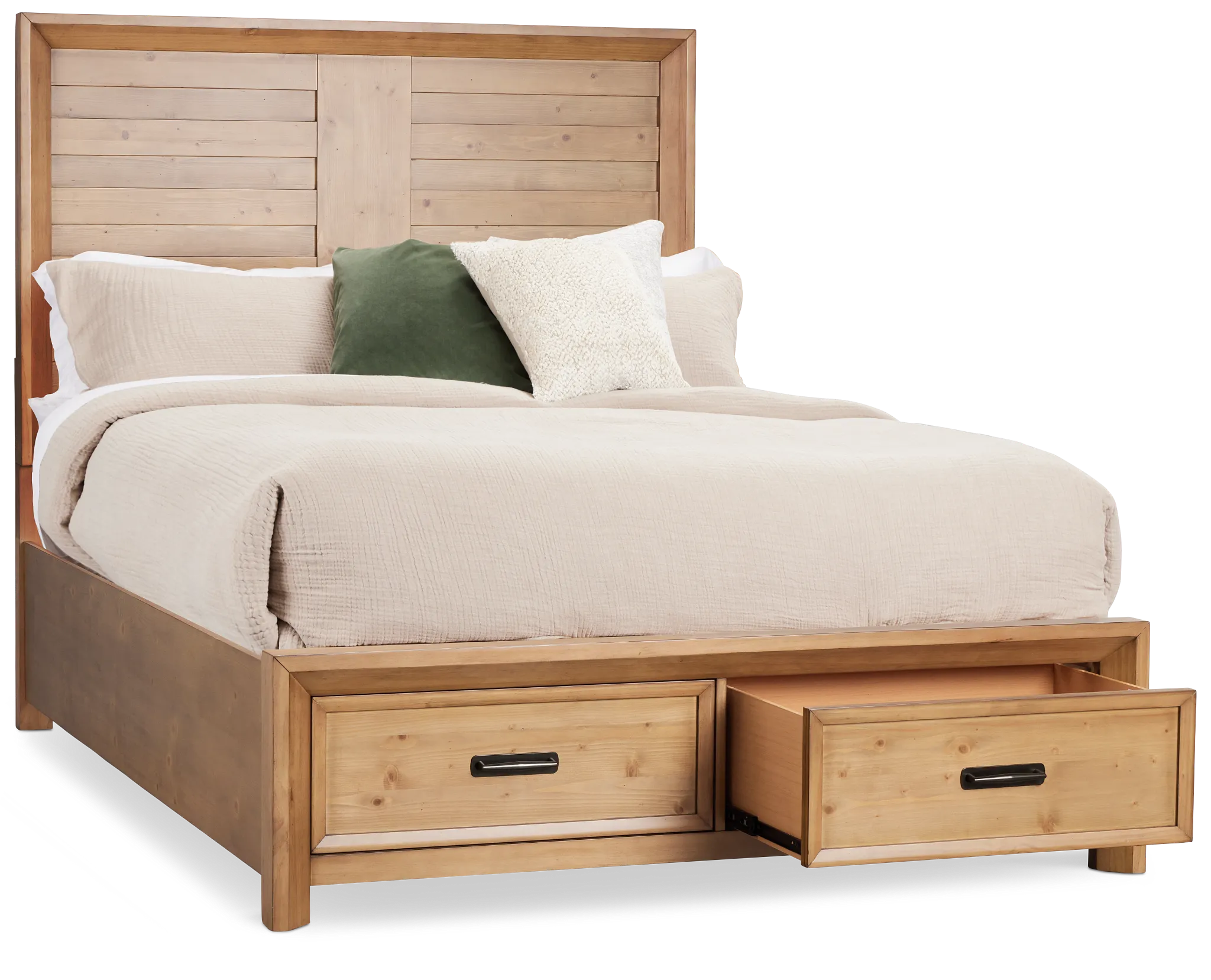 Vail Light Tone Panel Storage Bed