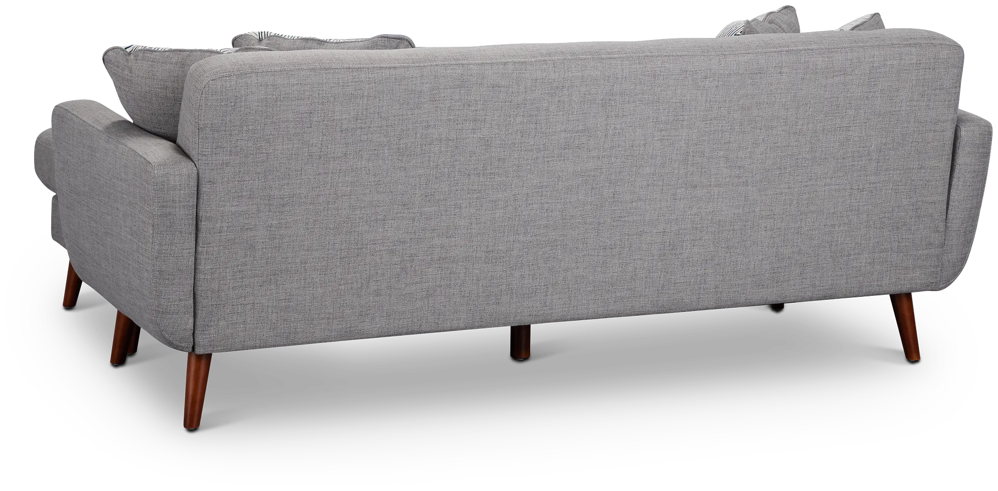 Raya Light Gray Fabric Chaise Sectional