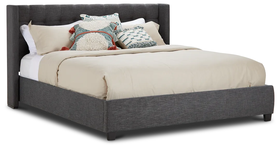 Chatham Dark Gray Low Platform Bed