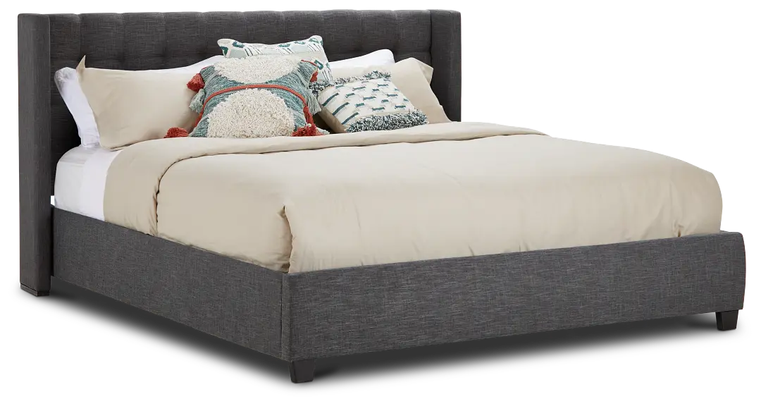 Chatham Dark Gray Low Platform Bed Chatham Dark Gray Low Platform Bed