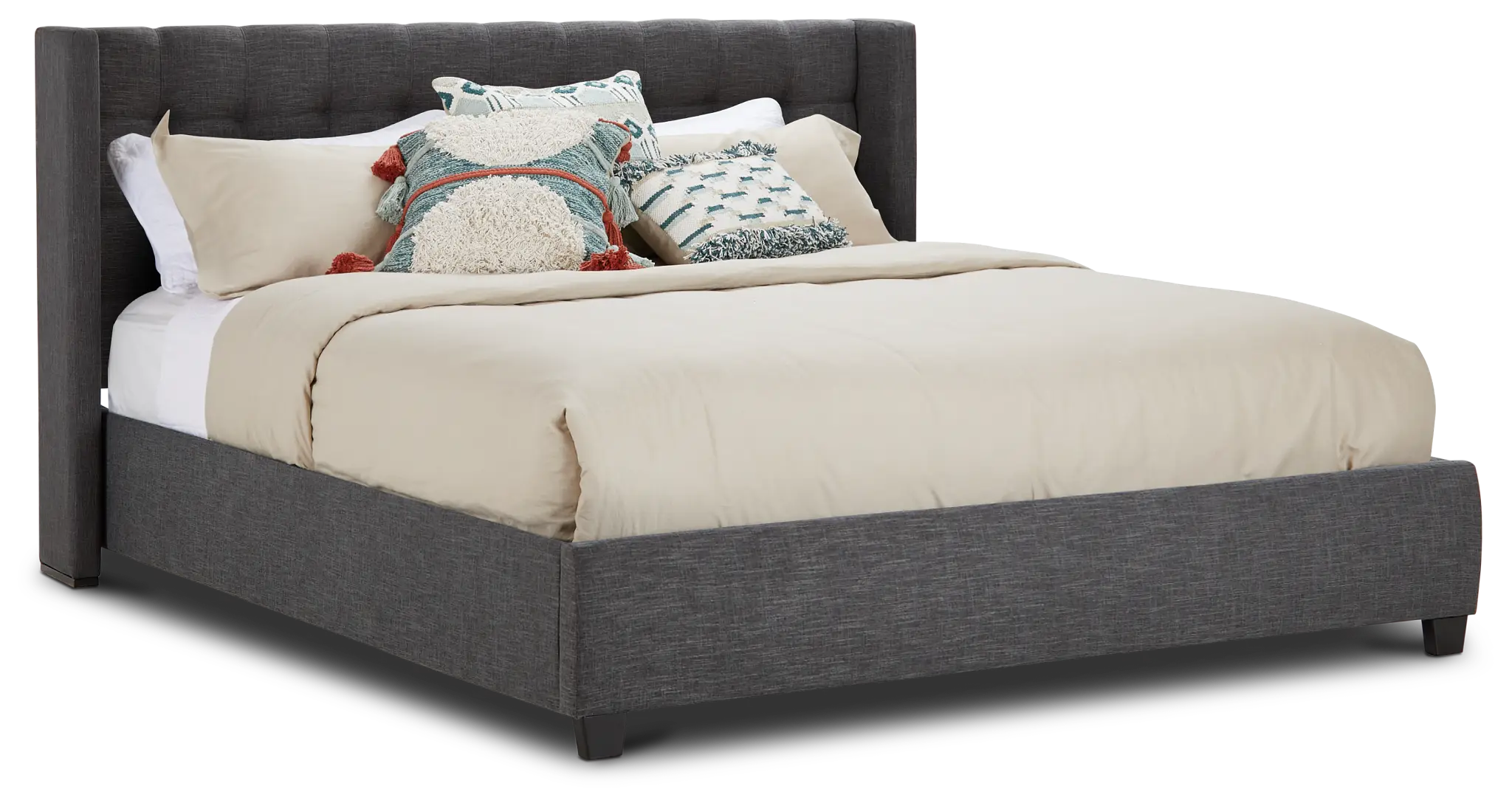 Chatham Dark Gray Low Platform Bed Chatham Dark Gray Low Platform Bed