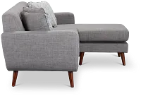 Raya Light Gray Fabric Chaise Sectional