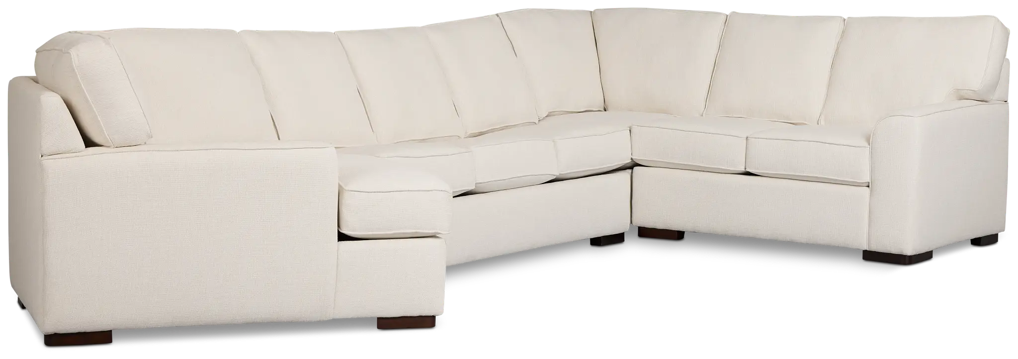 Sinclair Light Beige Fabric Left Cuddler Innerspring Sleeper Sectional Sinclair Light Beige Fabric Left Cuddler Innerspring Sleeper Sectional
