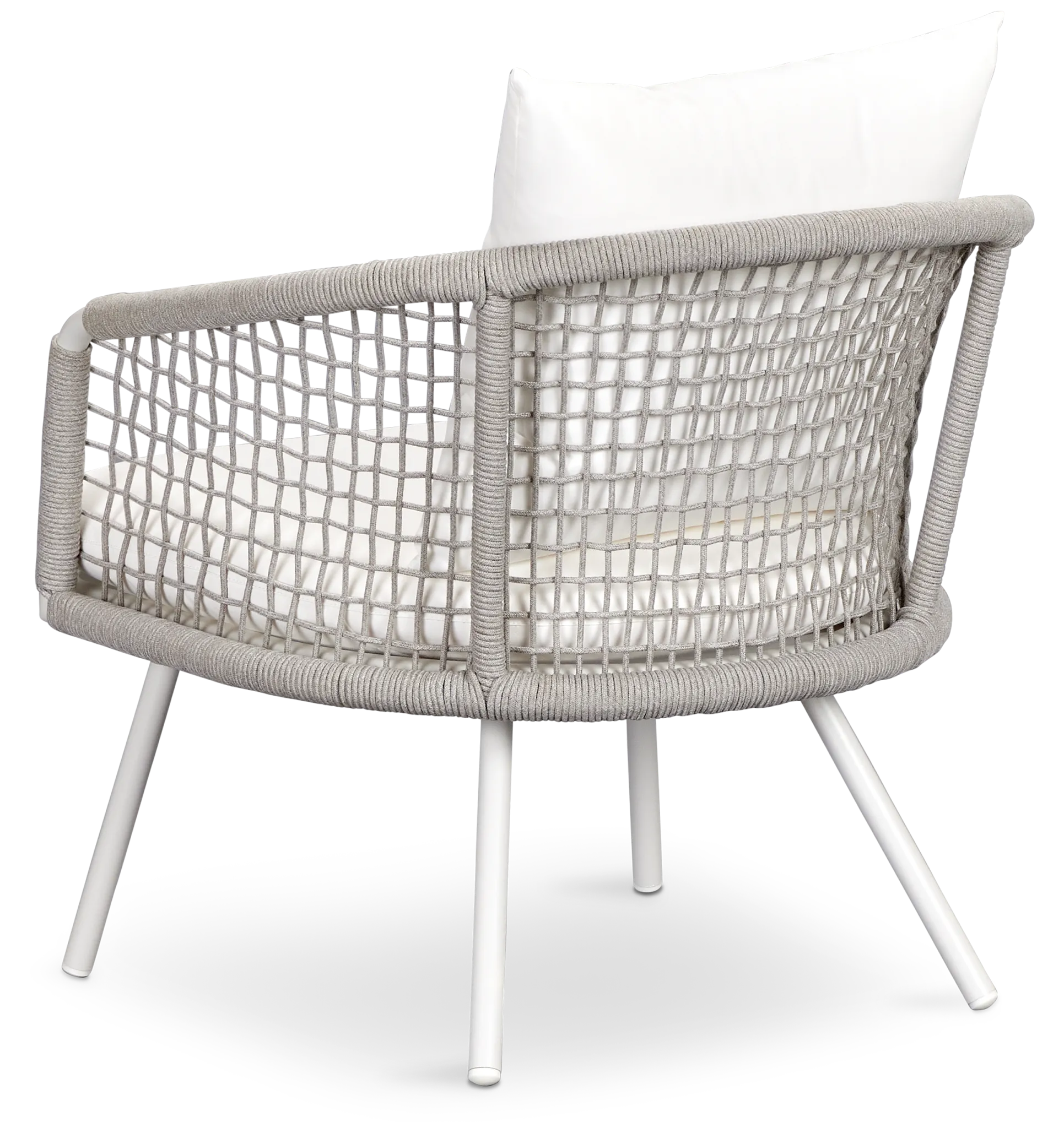 Antigua White Rope Arm Chair
