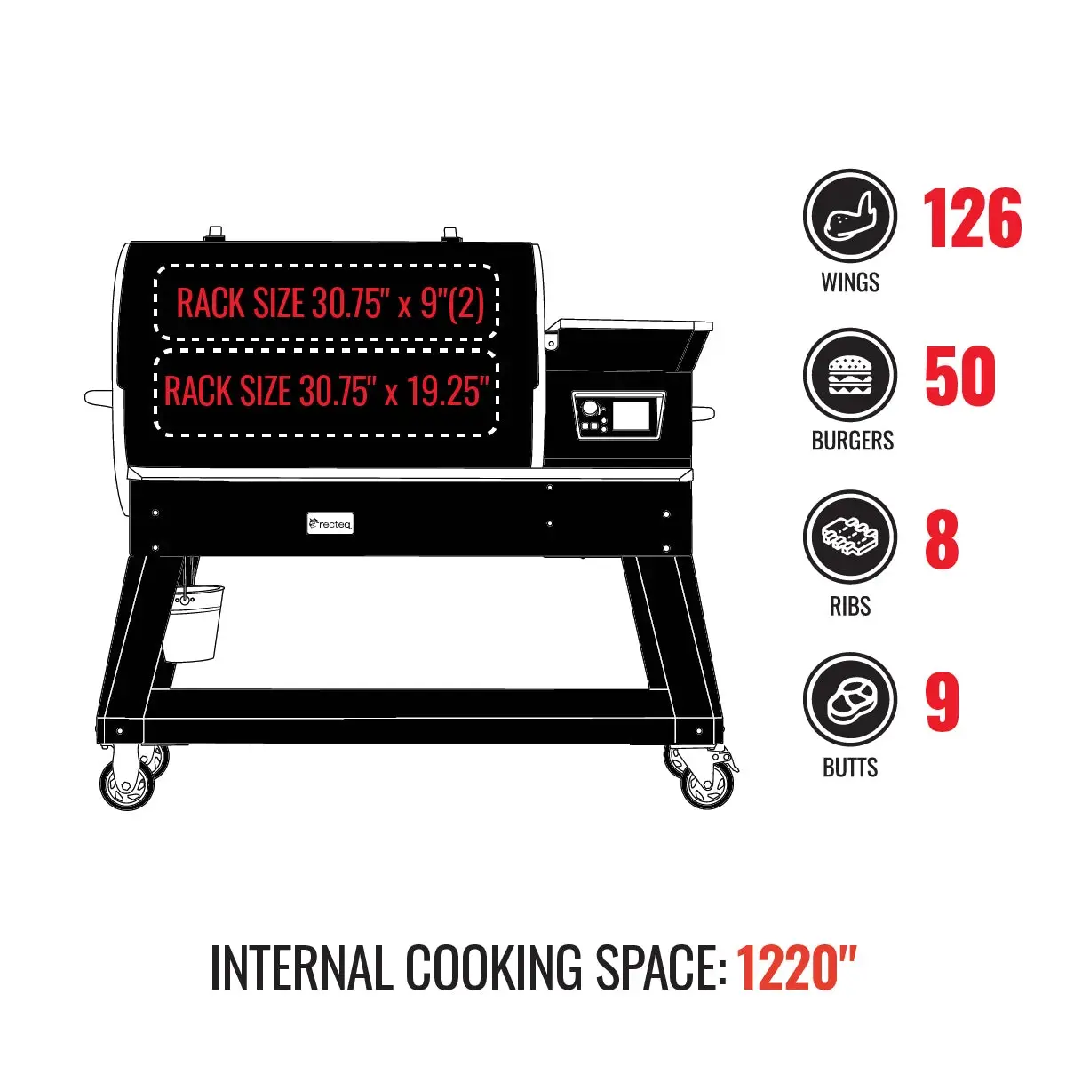 Recteq Backyard Beast 1200 Series Black Pellet Smoker Recteq Backyard Beast 1200 Series Black Pellet Smoker