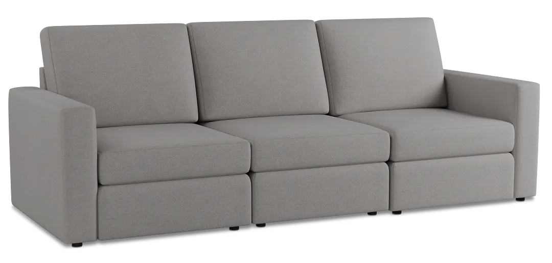 Citymod Light Gray Fabric 3-piece Modular Sofa