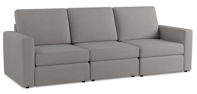Citymod Light Gray Fabric 3-piece Modular Sofa