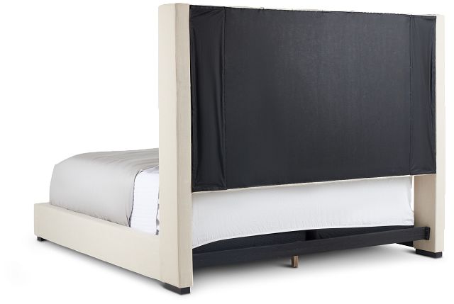 Lacey Beige Uph Platform Bed