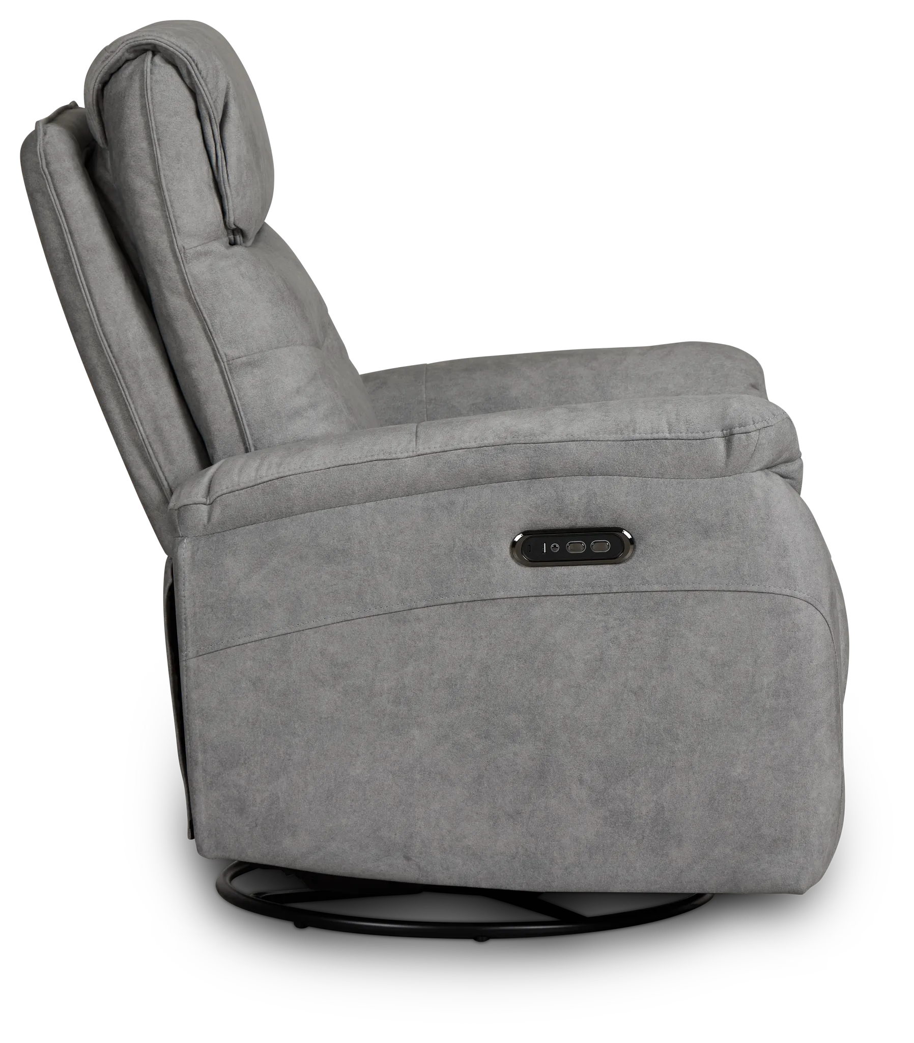 Ryder Gray Micro Power Swivel Glider Recliner